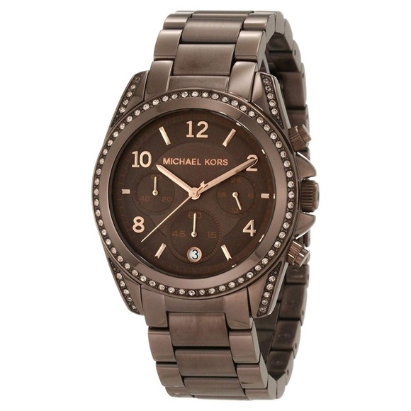 Michael Kors Women's MK5493 Brown Stainless Steel Watch- Needs New Battery - Picture 1 of 8